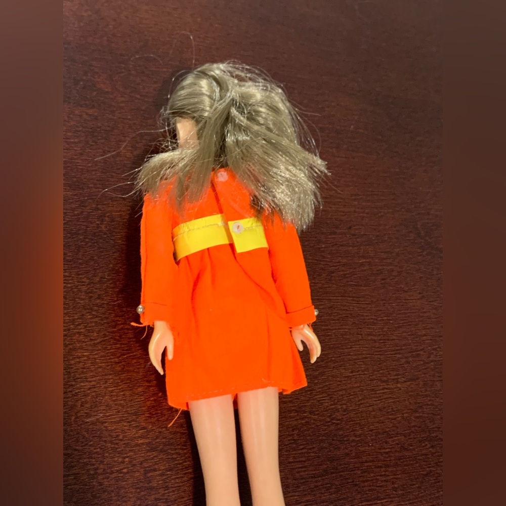 1963 Mattel Barbie Skipper Red Hair Straight Leg Doll Original Red Swim Suit - Picture 11 of 16